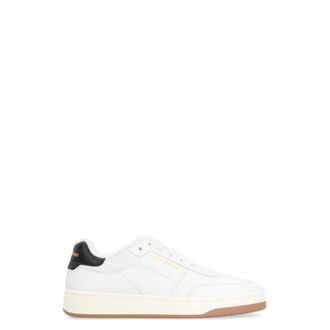 Saint Laurent Sneakers, male, White, Size: 7 US Low-Top Sneakers with Contrast Heel Tab