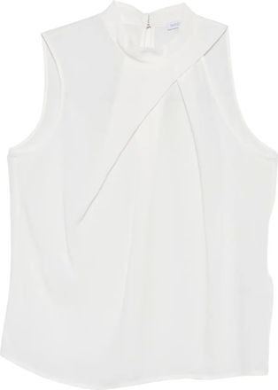 Patrizia Pepe Top con scollo drappeggiato - Bianco