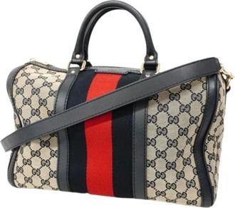 Gucci Pre-owned Handbags, female, Multicolor, Size: ONE SIZE Pre-owned Canvas Handbag