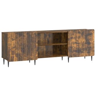 vidaXL Mueble De Tv Roble Ahumado 150 X 31 X 52 Cm Vidaxl
