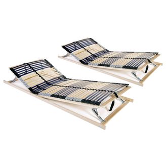vidaXL Somieres De L&aacute;minas Con 42 Listones 7 Zonas 2 Uds 70x200 Cm Vidaxl