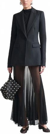 Altuzarra Pinstripe Beatty Jacket In Black/ivory