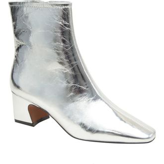 Linea Paolo Wrenly Block Heel Bootie in Silver at Nordstrom Rack, Size 9