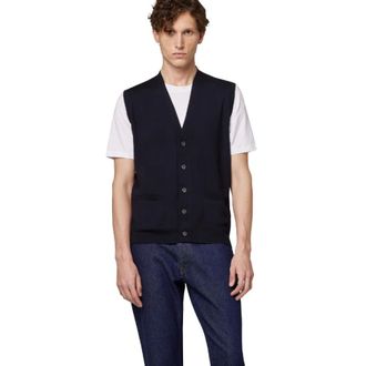 Alpha Studio Vests, male, Blue, Size: L Gilet