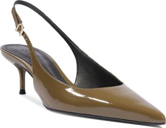 Schutz Paola Mid Slingback Pump in Dried Olive at Nordstrom, Size 6.5