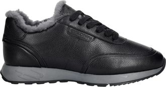Baldinini Lage Leren Sneakers - Heren - Sneakers - Zwart - 41 EU - Wol - Schoenen