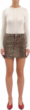Daze Denim Malibu Mini Mid Waist Skirt In Cool Cat