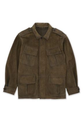 Fortela Julian Jungle Suede Jacket in Green at Nordstrom, Size 54 Eu