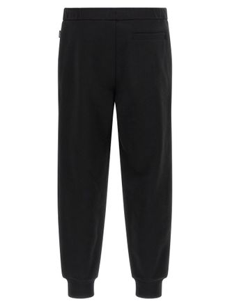 HUGO BOSS Striped Knit Insert Joggers - Black