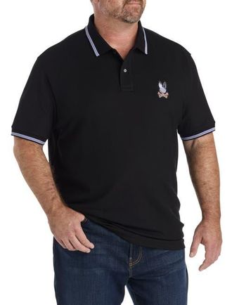 Psycho Bunny Big & Tall Dante Polo Shirt in Black at Nordstrom, Size Xx-Large