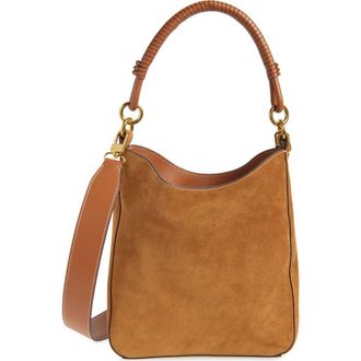 Staud Mel Suede Shoulder Bag in Truffle at Nordstrom
