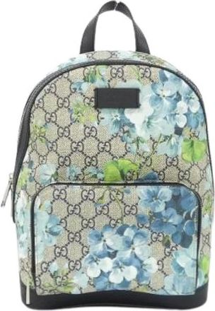 Gucci Pre-owned Backpacks, male, Multicolor, Size: ONE SIZE Pre-owned GG Supreme Blooms Canvas Backpack