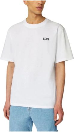 GCDS Wit korte mouw T-shirt A2Om 2302Je 7-10 - Heren - T-shirts - Wit - L - Tops