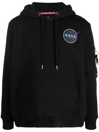 Alpha Industries graphic-print hoodie - Black