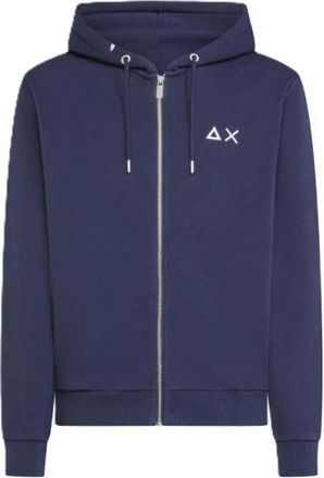 Sun 68 Hoodies & sweatvesten, Heren, Blauw, 2Xl, Katoen, Zip-through Hoodie