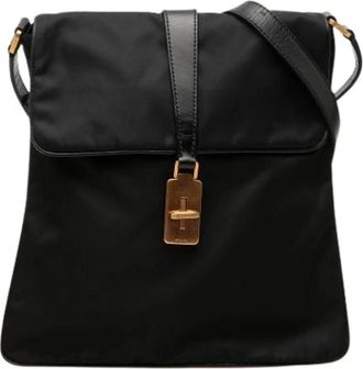 Prada Pre-owned Nylon Crossbody Bag - Dames - Vintage Schoudertas - Zwart - ONE Size - Nylon - Vintage
