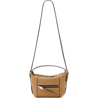 AllSaints Mini Vega Grab Leather Crossbody Bag in Acetone Tan Brown at Nordstrom