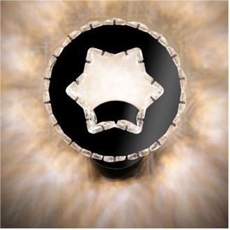 Trade Shop Trade Shop - Applique Da Parete In Cristallo Led 15w Tondo Con Stella Lampada Luce Naturale 01665