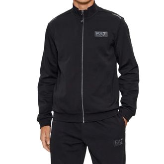 Emporio Armani Zip-throughs, male, Black, Size: 2XL Felpa