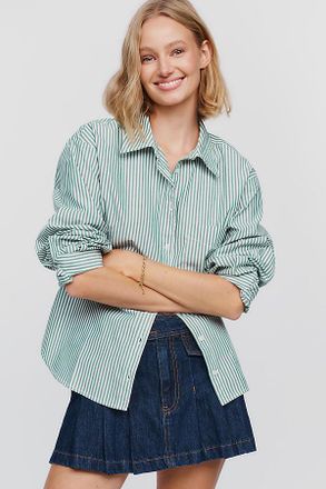 Maeve Shrunken Bennet 100% Cotton Buttondown Shirt