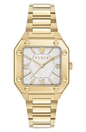 Philipp Plein Edge Bracelet Watch, 34mm in Ip Yellow Gold at Nordstrom