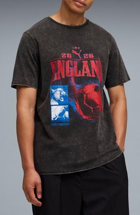 Puma Fanpack 90s England Cotton Graphic T-Shirt in Puma Black/Puma Team Royal at Nordstrom, Size Xx-Large