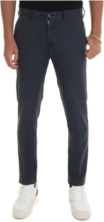 Corneliani Slim Fit Stone Washed Chino Broek - Heren - Chinos - Blauw - 4XL - Katoen - Broeken
