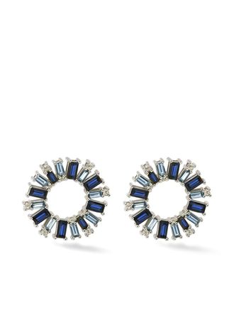 Lark & Berry Orecchini in argento sterling Blue Dahlia con zaffiri