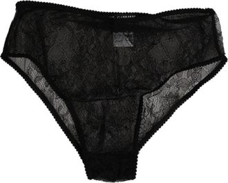 Dolce & Gabbana Zwarte hoge taille slip ondergoed - Dames - Onderbroek - Zwart - S - Nylon - Ondergoed