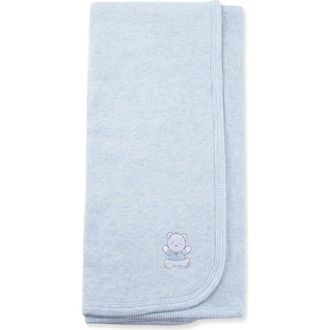 Little Me Blue Bear Embroidered Baby Blanket at Nordstrom
