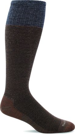 Sockwell Mens Bart Moderate Graduated Compression Sock, Bark - L/XL