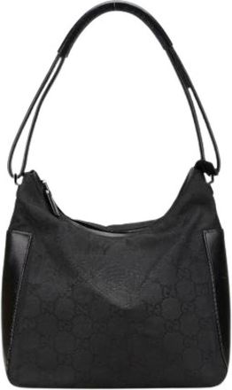 Gucci Pre-owned Shoulder Bags, female, Black, Size: ONE SIZE Pre-owned Canvas gucci-bags