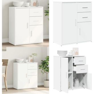 vidaXL Credenza Bianco 60x31x70 cm in Legno Multistrato - Credenza moderna - Credenza in legno multistrato