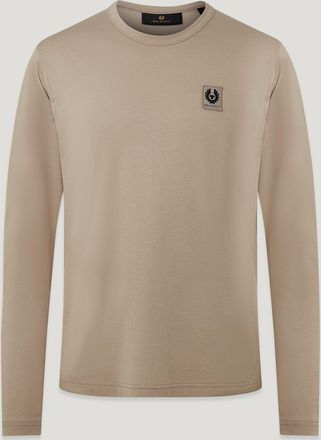 Belstaff Long Sleeved T-shirt Mens Cotton Jersey Dark Sand Size 2XL