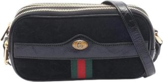 Gucci Pre-owned Vintage Crossbody Bag - Dames - Vintage Schoudertas - Zwart - ONE Size - Leer - Vintage