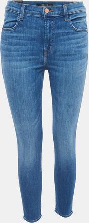 J Brand Blue Washed Denim High Rise Crop Jeans M Waist 29