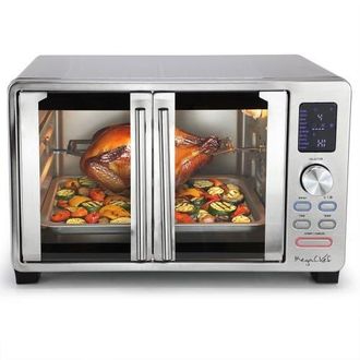 MegaChef Digital Electric French Door Multi-Function Counter Top Oven with Rotisserie Set in Grey at Nordstrom