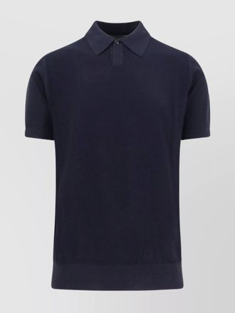 HUGO BOSS wool polo shirt detail button