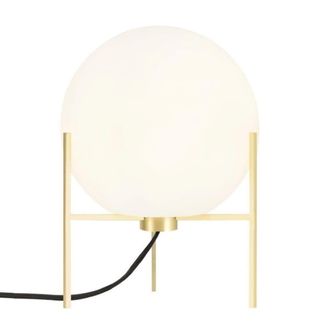 Nordlux L&aacute;mpara tr&iacute;pode en metal vidrio blanco 29cm