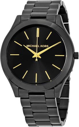 Michael Kors Slim Runway Black Dial Unisex Watch MK3221