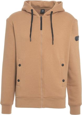 AlphaTauri Beige Zip-Up Hoodie With Practical Hood And Ribbed Cuffs