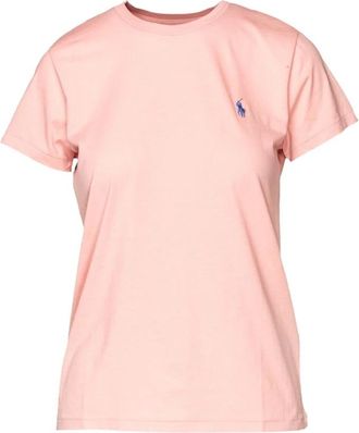 Polo Ralph Lauren 40/1 Katoen Jersey T-Shirt - Dames - T-shirts - Roze - XS - Katoen - Tops
