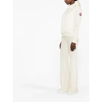 Canada Goose Quilted Wool-Knit Hybrid Down Jacket - White
