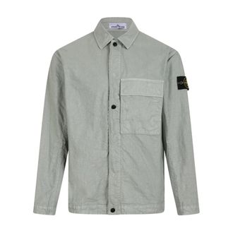 Stone Island Comfort-Fit Overshirt Met Zak - Heren - Zomerjassen - Groen - XL - Nylon - Jassen