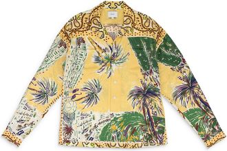 Rhude MULTICOLOR PALMINA SILK LS BUTTON-DOWN SHIRT