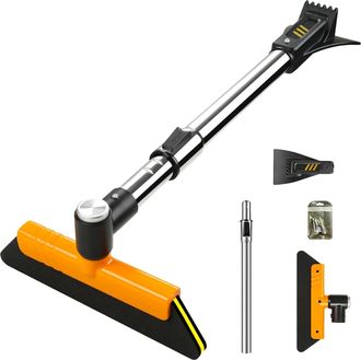 OEM Raspador De Hielo De 100 Cm Para Parabrisas De Coche, Cepillo De Nieve Extensible Para Coches, 12 Configuraciones De Longitud Con Cabezal Giratorio De