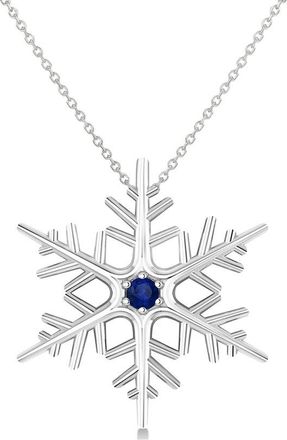 Allurez 14K 0.04 Ct. Tw. Blue Sapphire Pendant