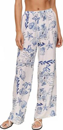Bella Dahl Wide Leg Beach Pants In Riviera Print
