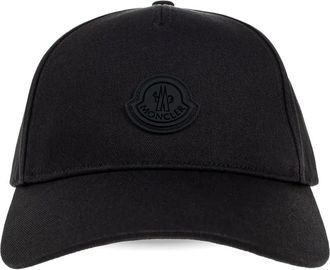 Moncler Cappello da baseball con applicazione logo - Nero