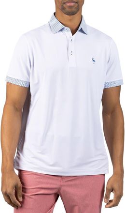 Tailorbyrd Micro Perforated Performance Polo in White at Nordstrom Rack, Size Small